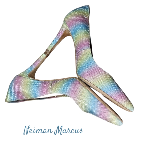 Neiman Marcus Multi-Color Rainbow Heels - Picture 7 of 9